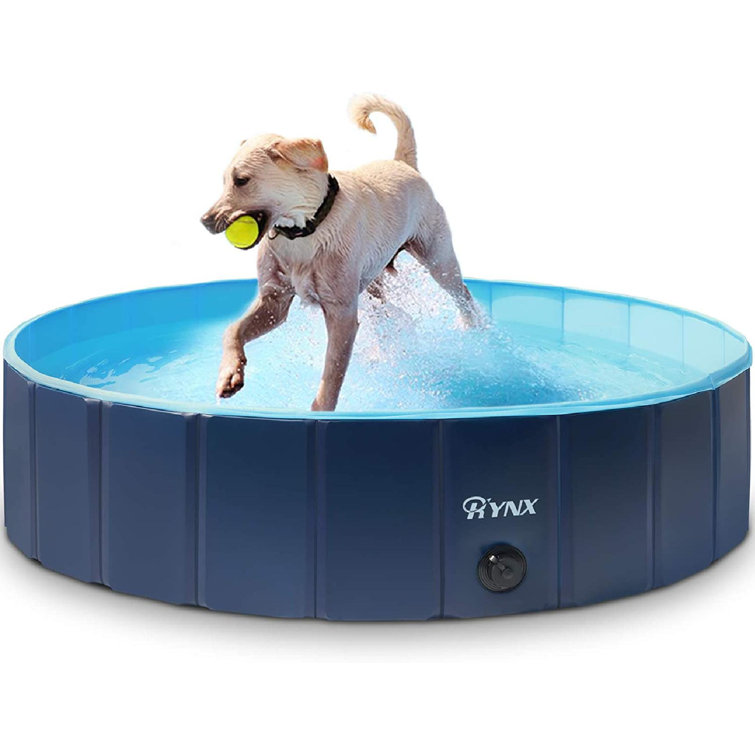ZWISSLIV Foldable Dog Pet Bath Pool Portable Dog Swimming Pool Bathing Tub Hard Plastic Kiddie